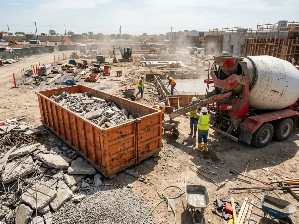 concrete-contractor-job-site-c-007 — frequently asked questions, Roll-Off Dumpster Rental in United States