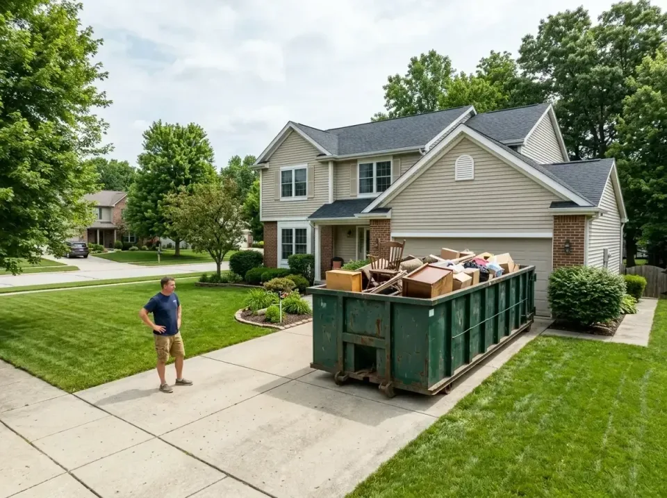 residential-driveway-dumpster-001 — expert technician, Roll-Off Dumpster Rental in United States