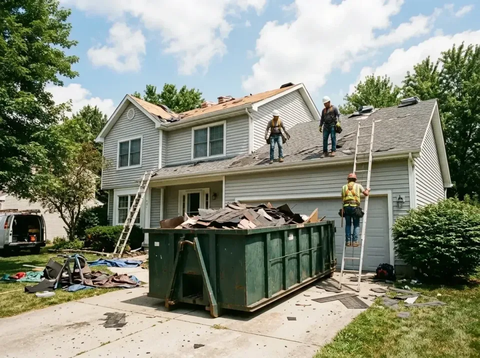 roofing-project-shingle-dispos-005 — on-site job work, Roll-Off Dumpster Rental in United States